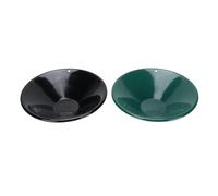 2Pcs 26.5cm Gold Pan ABS 90 Degree Thread Gold Washing Pan Set for Gold Prospecting Panning Beginners Green Black