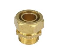 2pcs 26x32mm IDxOD x 1" bspt Male PEX-AL-PEX Tube Straight Brass Compression Pipe Fitting Connector For Floor Heating Plumbing Fittings