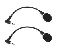 2pcs 3.5mm Mini Microfono Flessibile Cancellazione del rumore Mic per PC Portati