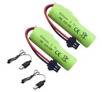 2PCS 3.7V 500mAh batteria agli ioni di litio SM-2P spina con caricatore USB per doppia faccia RC Stunt Cars camion RC Cars DE35 DE38 DE40 DE50 DE55 TB202 TM141 batteria auto giocattolo