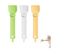 (2pcs)3 Pack Cat Strip Feeder, Cat Strip Squeeze Spoon with 3 Colors, Cat Treat Feeding Spoon, Cat Sliding Dispenser for Wet Food