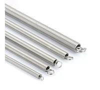 2Pcs 304 stainless steel wire diameter 0.3mm-0.8mm Length 300mm Dual Hook Long Expansion Tension Spring(0.3x3x300 2pcs)