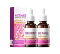 2Pcs*30ml Siero alla Niacinamide, Siero Viso Acido Ialuronico Antirughe, Antimacchie Illuminante, e Antietà, Ideale Come Crema Contorno Occhi e per Dermaroller, Biologico, Vegano serum