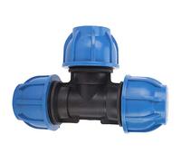 2pcs 32mm PE Plastic Tee Connector, Tee 3 Way Tube Quick Connect Push Fit, 3 Way Water Pipe Fitting for PPR, PE & PVC Pipes