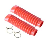 2pcs 32mm Red Motorcycle Front Rubber Gaiter Boot Fork Shock Absorber Dust Cover