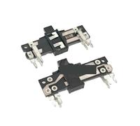 2PCS 35 millimetri Potenziometro Scorrevole A Doppio Canale B100K Mixing Console Volume Diretto Scorrevole Pusher Lunghezza Dell'albero 4 millimetri 6-pin