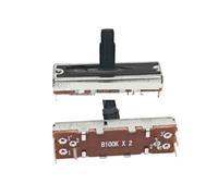 2PCS 35MM Push-pull scorrevole dritto B100K X 2 Potenziometro pusher bilanciato for console di missaggio con maniglia a punto medio 15mm