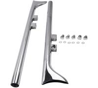 2x 36" Chrome Fishtail Exhaust Slip for Harley Road King Electraglide