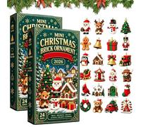 2PCS 3D Calendario Avvento Mattoncini Mini Decorazioni Natalizie 24 Giorni | 2026 Calendario Avvento Bambini 3D, Città Di Natale Calendario Avvento Costruzioni Creativo per Feste