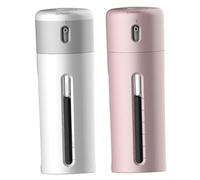 2pcs 4 in 1 bottiglia di distributore da viaggio, 40 ml x 4 bottiglia di pompa da viaggio rotante con finestra visiva, distributore di lozioni ricaricabili portatili con etichetta trasparente pe