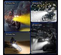 2Pcs 40W Proiettori LED Ausiliari Per Moto Bianco Giallo Set Luci Fari