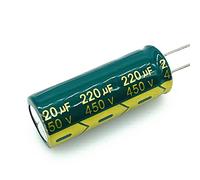 2pcs 450v 220UF ad alta frequenza a bassa impedenza 450v220UF condensatore elettrolitico in alluminio dimensioni 18 * 45MM Elementi di accumulo di energia