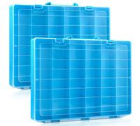 2Pcs 48 Griglie Plastica Organizer Scatola Con Rimovibile Divisori Toy Collector