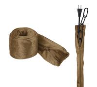 2Pcs 4ft Light Coffee Velvet Chandelier Fabric Chain Cord Cover with Zipper per