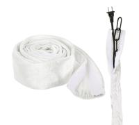 2Pcs 4ft White Velvet Chandelier Fabric Chain Cord Cover Touch Fastener