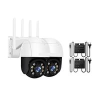 2PCS 4K 8MP PTZ Telecamera IP Esterna 5X Zoom digitale Colore Visione notturna Wireless Videosorveglianza CCTV Rilevamento del movimento(2PCS 8MP Adapter)