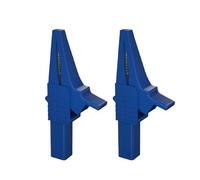 2PCS 4MM Morsetto a coccodrillo isolante in metallo Morsetto a coccodrillo for fili Connettore a banana Utensili elettrici Q.60039(2 black)