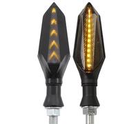 2PCS/4PCS Universale Motociclo Indicatore di Direzione Lampeggiante Sequenziale Luci di Segnalazione Lampeggianti Luci di Marcia Moto Accessori Luci Lampeggianti Indicatori motocicli(Yellow,2piece)