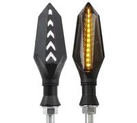 2PCS/4PCS Universale Motociclo Indicatore di Direzione Lampeggiante Sequenziale Luci di Segnalazione Lampeggianti Luci di Marcia Moto Accessori Luci Lampeggianti Indicatori motocicli(White,2piece)