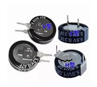 2pcs 5.5V Capacitor 0.1F V-type C-type H-type Button Capacitor 0.22F 0.33F 0.47F 1F 1.5F 4.0F ZDVHOMCB(H-type 1F)