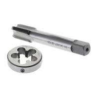 2pcs 5/8-24 Unef Mano Rubinetto + Rotondo Die Kit HSS Destra Tapping Strumento