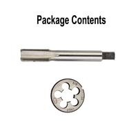 2pcs 5/8-24 Unef Mano Rubinetto + Rotondo Die Kit HSS Destra Tapping Strumento