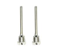 2Pcs 50/100/300mm Acciaio Thermowell con Vite di Bloccaggio per Sensori di Temperatura Sonda Termocoppia Saldless Thermowell Precisioni Manicotto di misurazione