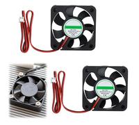 2PCS 50 * 50 * 10mm 2 pin DC 5010 DC Ventola di Baffreddamento Brushless 12 V Ventola DC Brushless in miniatura 5cm Ventola di Raffreddamento Silenziosa 50mmVentola per Stampante 3D