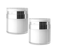 2pcs 50ml Contenitore Vuoto Cosmetici Riutilizzabile Vasetti di Pompa Bottiglie per Crema Barattolo Dispenser da Viaggio per Lozione Make Up