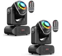 2PCS 50W LED Teste Mobile Luci da Palcoscenico, RGBW 7 Gobos 8 Colori Luci Discoteca DMX512 Luci da Palco con Telecomando per Spettacoli Discoteche Bar Feste