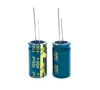 2pcs 5pcs 450v 100UF 450v100UF aluminum electrolytic capacitor size 18 * 30 20% EKFBQBGW(One Size)