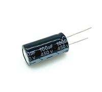 2pcs 5pcs 450v 100UF 450v100UF aluminum electrolytic capacitor size 18 * 35 20% ICXLPMC(One Size)
