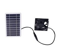 2pcs 5W Ventilatore Solare per Animali Domestici,Kit Ventola per Pannello Solare, da Viaggio, Piccoli polli, Serre, capannoni, Case per Animali Domestici, Scarico Finestra, 2 Kit Ventola per Pann