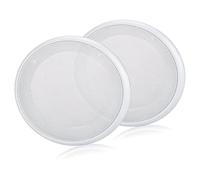 2PCS 6.5 Inch Car Speaker Grille Covers, White Round Ceiling Speaker Grill for 6.5 Inch Commercial Speaker, Decorative Ring DIY Accessory