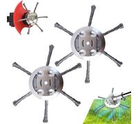 2pcs 6 inch Steel Wire Weed Brush Cutter Trimmer Head,2025 New Steel Wire Grass Trimmer Head,String Trimmer Replacement Head,for Electric Battery Powered Cordless String Trimmer (B)