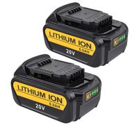 2Pcs 6000mAh 18V Al litio Batteria per Dewalt DCB182 DCB180 DCB201 DCB204 DCB205
