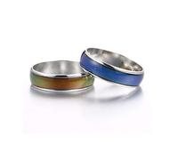 2pcs 6mm Anello Cambia Colore Umore Emozioni Indice di Temperatura Rame Cambiamento Colore Anello per Donne Uomini Ragazze Ragazzi, Metallo, non noto