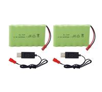2PCS 7.2V 2800mah AA Batteria ricaricabile Ni-MH JST-2P con cavo di ricarica USB Adatto per la nuova versione TR-211 TR-212 TR-215 550 RC Escavatore Camion Veicolo Ingegneria TR-211 RC Toy Batteria