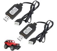 2PCS 7,4V Caricatore USB Universale per Batteria LiPo 2S con Spina XH-3Pin,Compatibile con Auto RC, Drone, Barca e Altri Giocattoli Radiocomandati - Carica Sicura e Indicatore LED