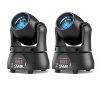 2PCS 70W Teste Mobili Luci Palcoscenico Spot Beam, Luce Discoteca LED RGBW DMX512 Gioco di Luce Serata Controllo Vocale Luce di Festa per Club Bar Halloween DJ