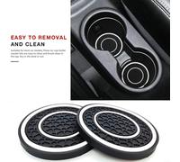 2pcs 7cm Auto Consolle Centrale Antiscivolo Pad Easy Pulire Bianco Linea 2pcs