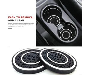 2pcs 7cm Auto Consolle Centrale Antiscivolo Pad Easy Pulire Bianco Linea 2pcs