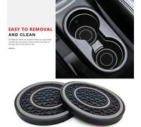 2pcs 7cm Auto Consolle Centrale Antiscivolo Pad Easy Pulire Grigio Linea 2pcs