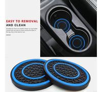 2pcs 7cm Auto Consolle Centrale Antiscivolo Pad Easy Pulire Linea Blu 2pcs