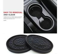 2pcs 7cm Auto Consolle Centrale Antiscivolo Pad Easy Pulire Nero Linea 2pcs