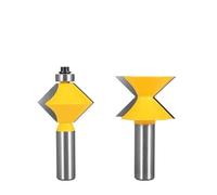 2PCS 90 ° Edge Banding Assembly Router Bit Fresa for la lavorazione del legno for utensili in legno(8x38.1)
