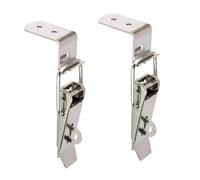 2PCS 90 Gradi DuckMouth Fibbia Gancio di Blocco In Acciaio Inox Caricato A Molla Draw Toggle Chiusura Morsetto Clip Argento Hasp Fermo chiusura(304 Stainless Steel,503 hook)