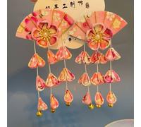 2Pcs a Mano Giapponese Sakura Capelli Clip Kanzashi Lolita Nappa Forcina Kimono