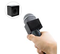 2pcs ABS Square Cube Mic Station Logos Intervista TV Station Mic Station Logos