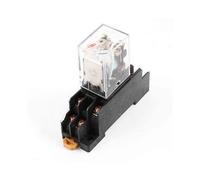 2pcs AC 110/120V 8 Pin DPDT Power Relay with Red LED Indicator and Socket for General Purpose Applications